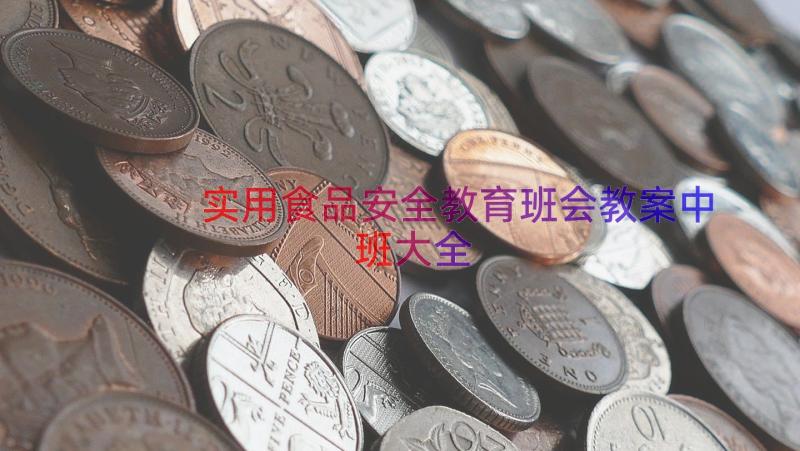 实用食品安全教育班会教案中班大全（14篇）