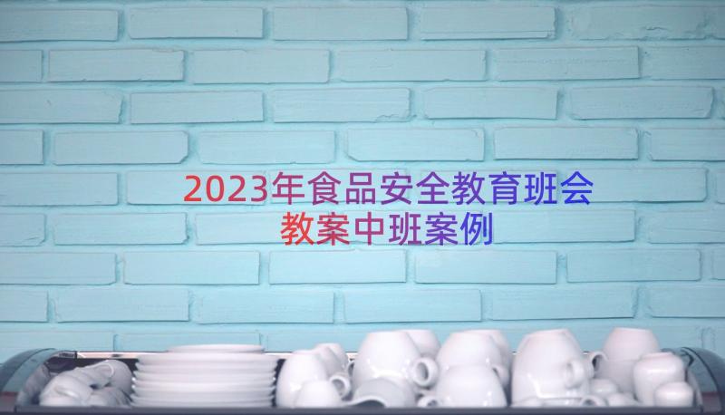 2023年食品安全教育班会教案中班（案例14篇）