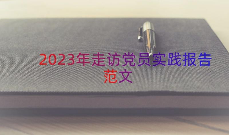 2023年走访党员实践报告范文（18篇）