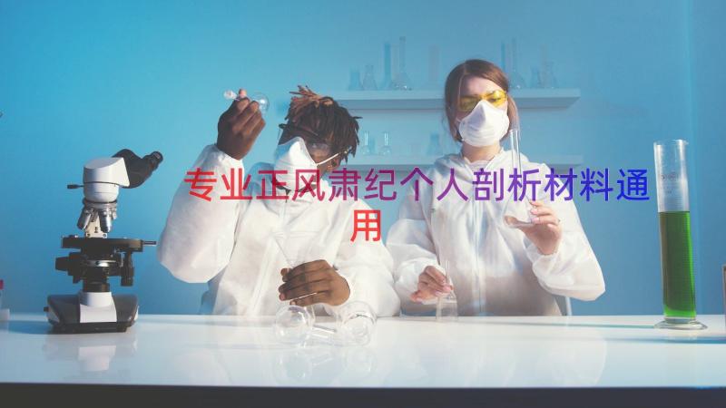 专业正风肃纪个人剖析材料（通用18篇）