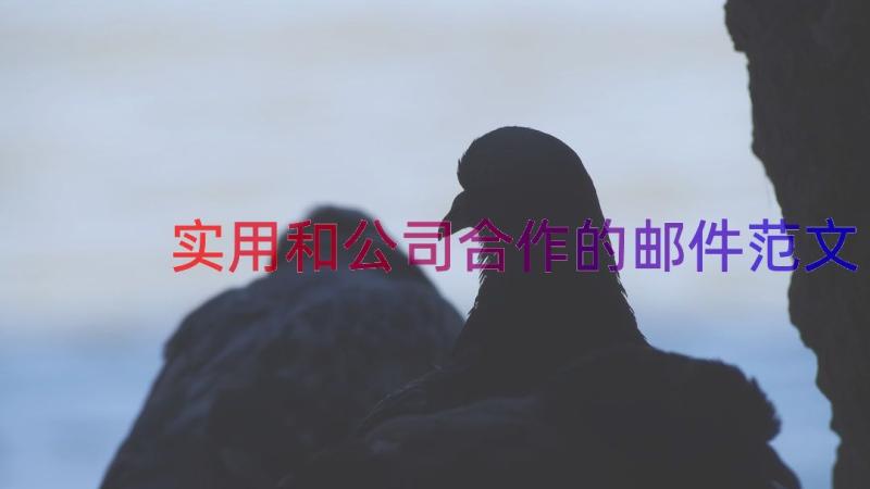 实用和公司合作的邮件范文（15篇）