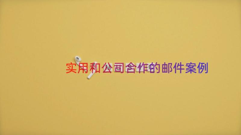 实用和公司合作的邮件（案例13篇）