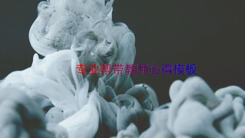 专业帮带教师心得（模板13篇）