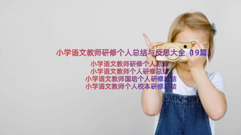 小学语文教师研修个人总结与反思大全（19篇）