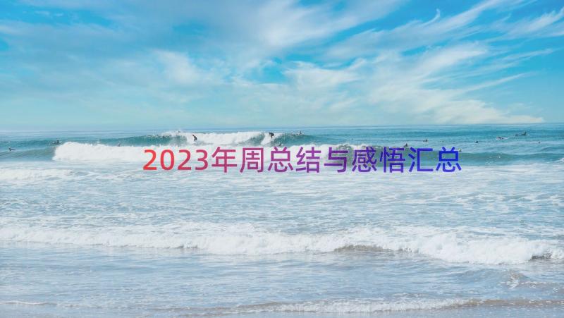 2023年周总结与感悟（汇总16篇）