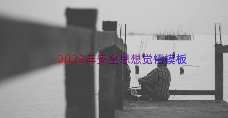 2023年安全思想觉悟（模板17篇）