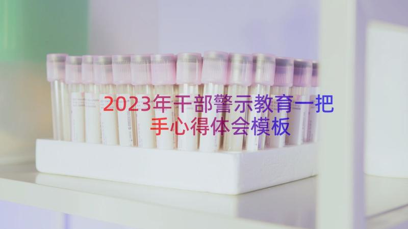 2023年干部警示教育一把手心得体会（模板13篇）