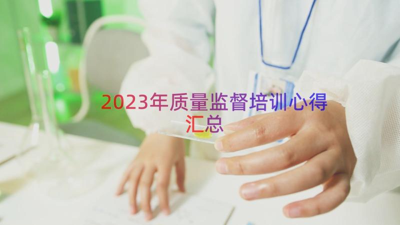 2023年质量监督培训心得（汇总19篇）