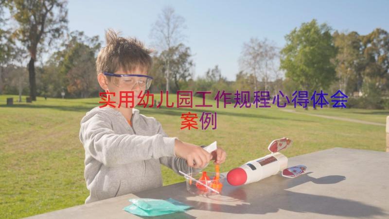 实用幼儿园工作规程心得体会（案例14篇）