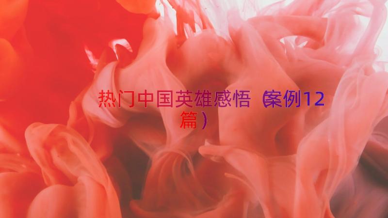 热门中国英雄感悟（案例12篇）