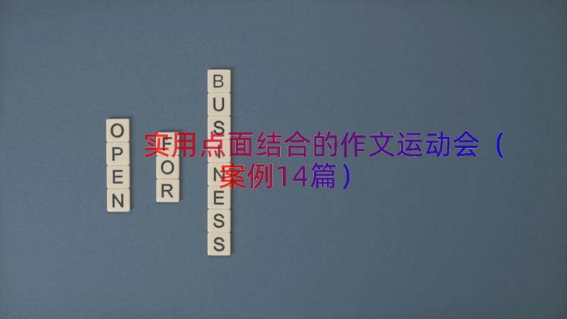 实用点面结合的作文运动会（案例14篇）