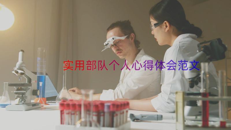 实用部队个人心得体会范文（13篇）