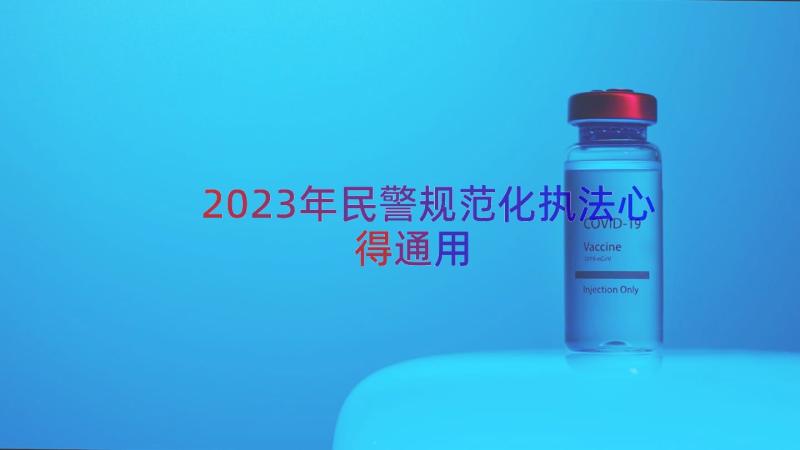 2023年民警规范化执法心得（通用15篇）