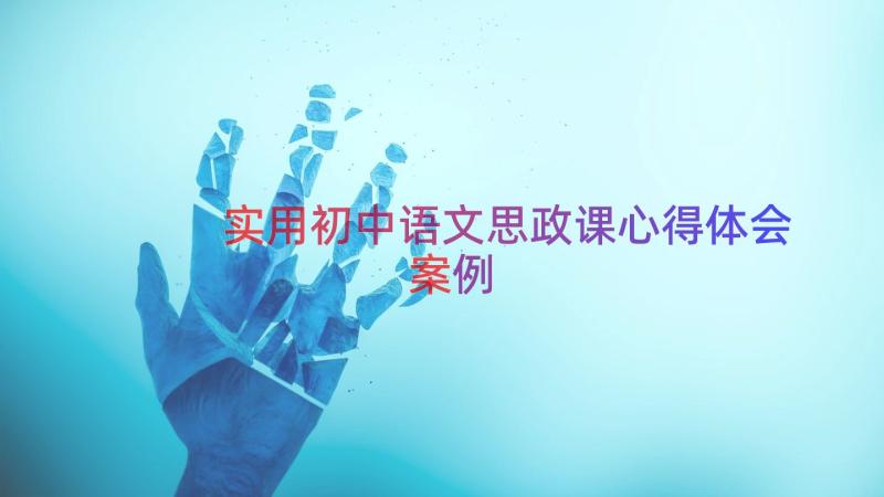 实用初中语文思政课心得体会（案例14篇）