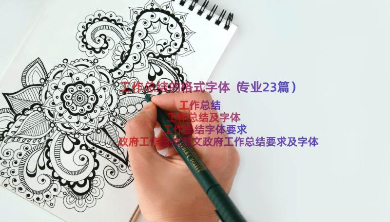 工作总结的格式字体（专业23篇）