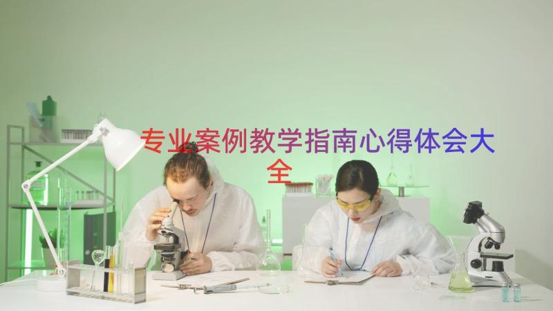 专业案例教学指南心得体会大全（17篇）