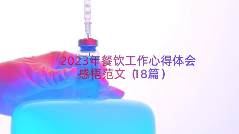 2023年餐饮工作心得体会感悟范文（18篇）