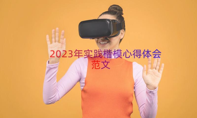 2023年实践楷模心得体会范文（14篇）