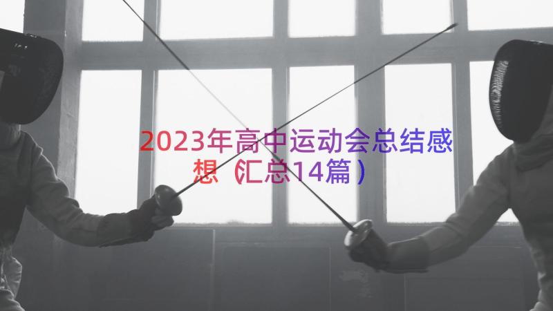 2023年高中运动会总结感想（汇总14篇）