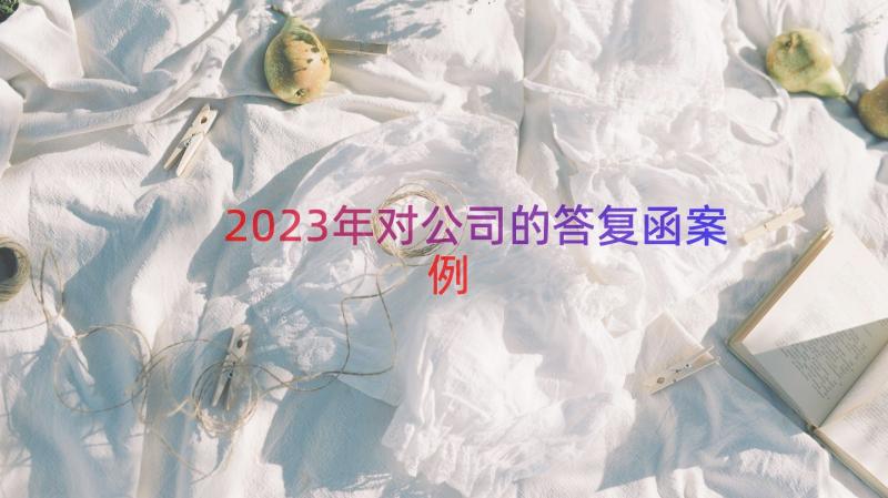 2023年对公司的答复函（案例14篇）