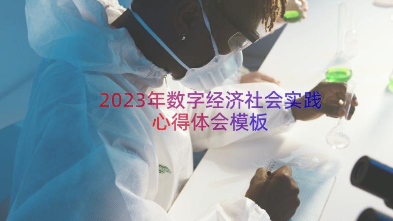 2023年数字经济社会实践心得体会（模板12篇）