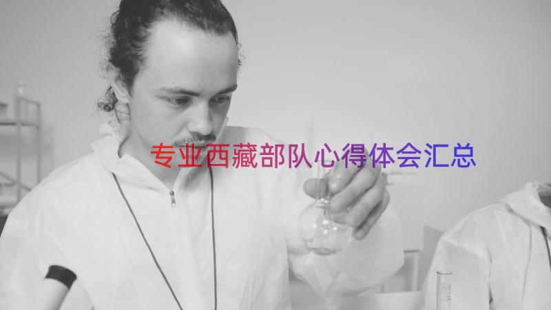 专业西藏部队心得体会（汇总13篇）