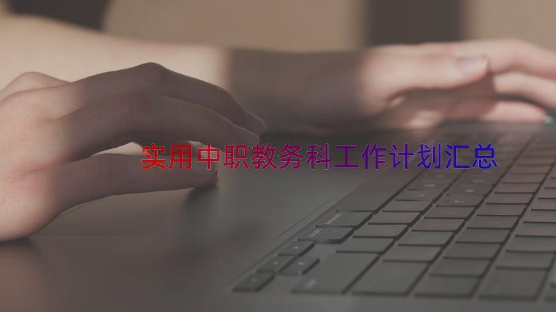 实用中职教务科工作计划（汇总16篇）