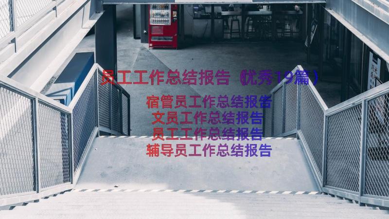 员工工作总结报告（优秀19篇）