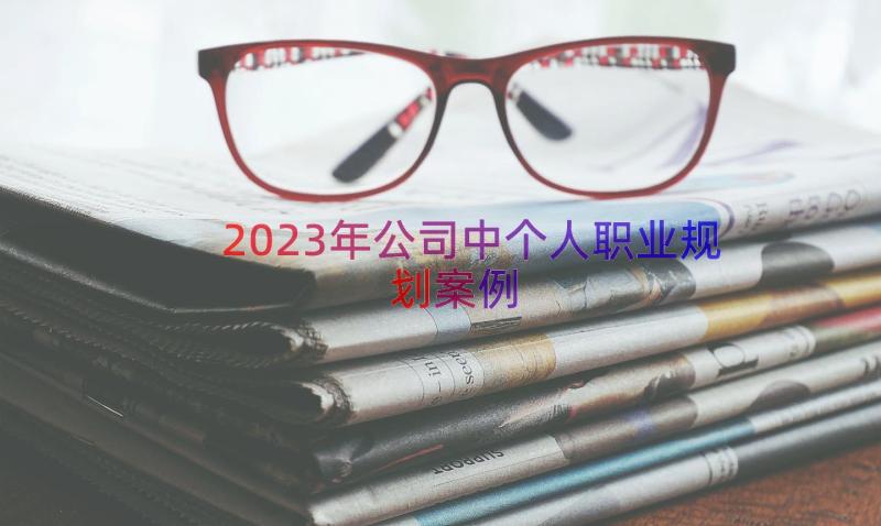 2023年公司中个人职业规划（案例18篇）