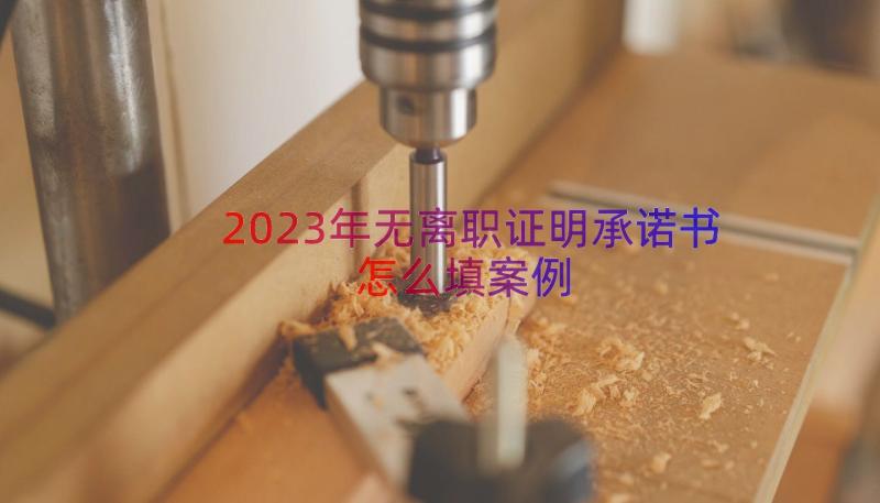 2023年无离职证明承诺书怎么填（案例13篇）