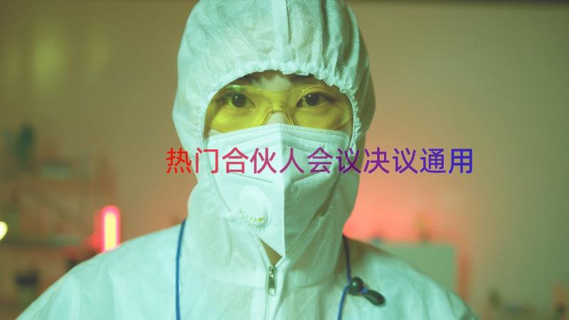 热门合伙人会议决议（通用14篇）