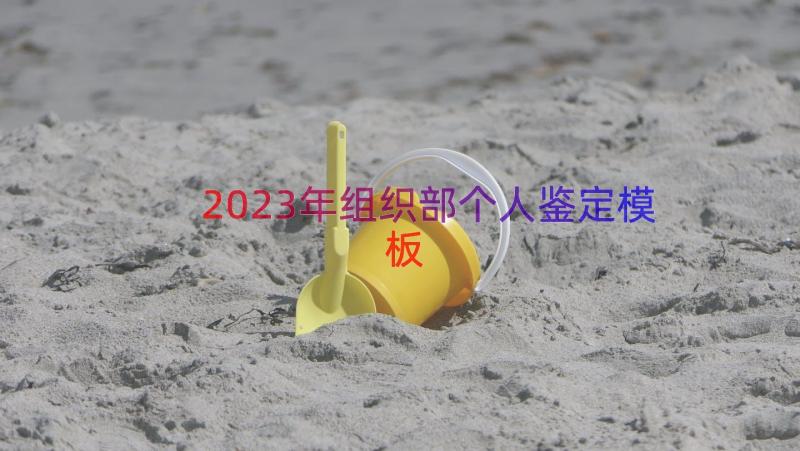 2023年组织部个人鉴定（模板12篇）