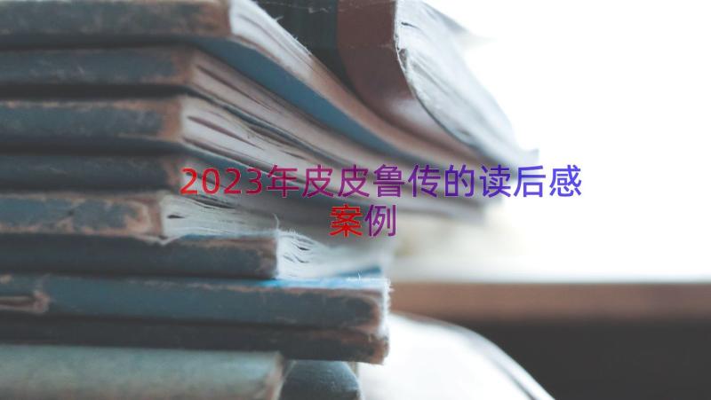 2023年皮皮鲁传的读后感（案例17篇）