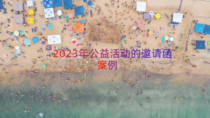 2023年公益活动的邀请函（案例16篇）