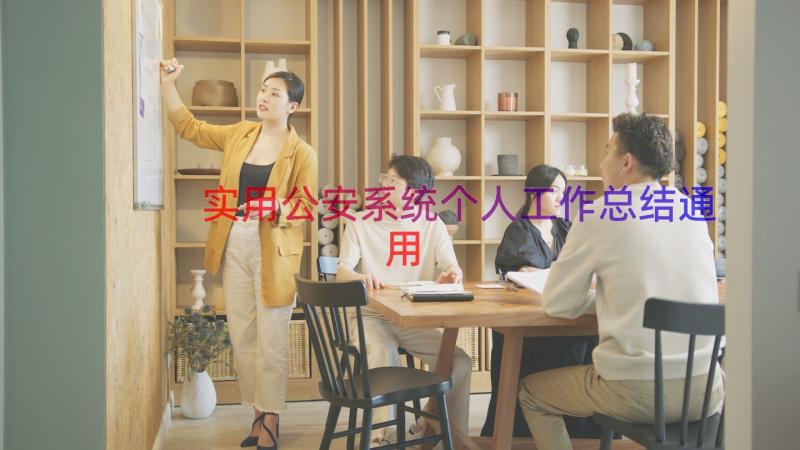 实用公安系统个人工作总结（通用17篇）