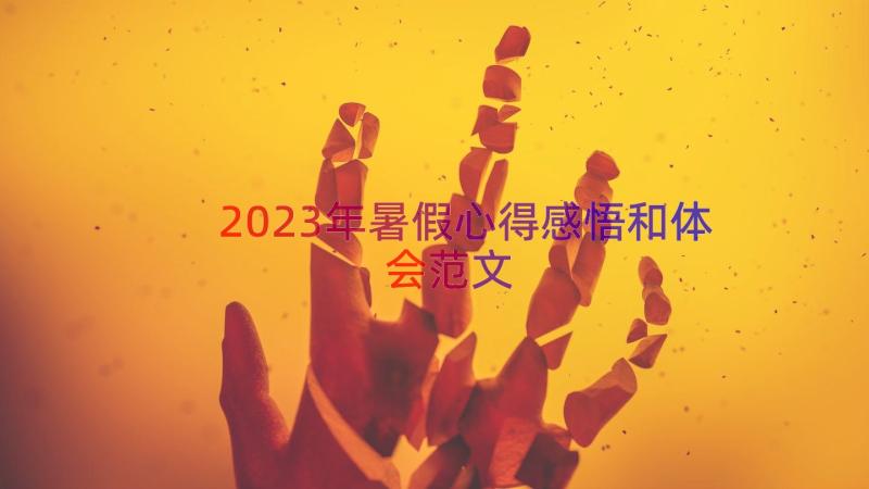 2023年暑假心得感悟和体会范文（18篇）