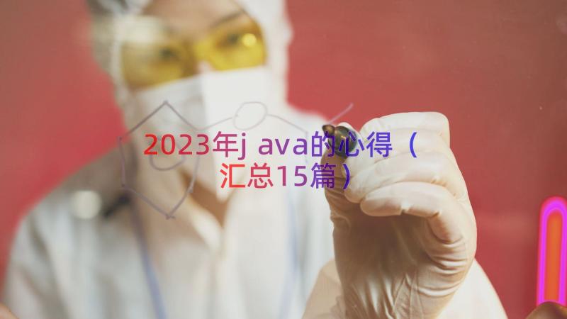 2023年java的心得（汇总15篇）