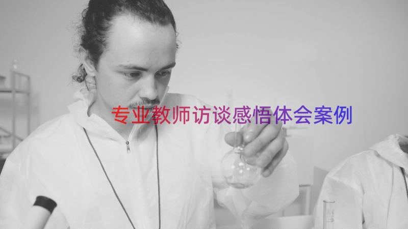 专业教师访谈感悟体会（案例15篇）