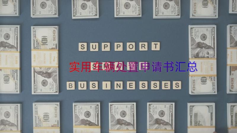 实用车辆处置申请书（汇总19篇）