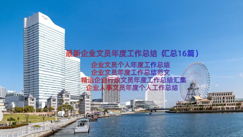 最新企业文员年度工作总结（汇总16篇）