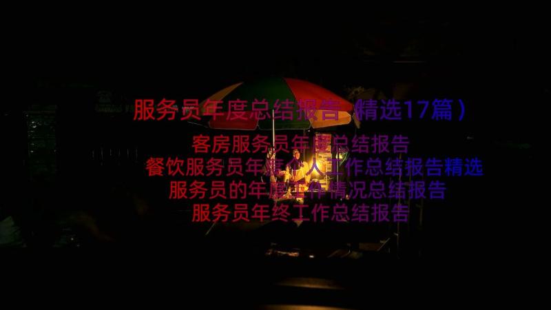 服务员年度总结报告（精选17篇）