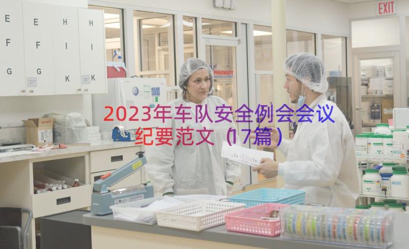 2023年车队安全例会会议纪要范文（17篇）