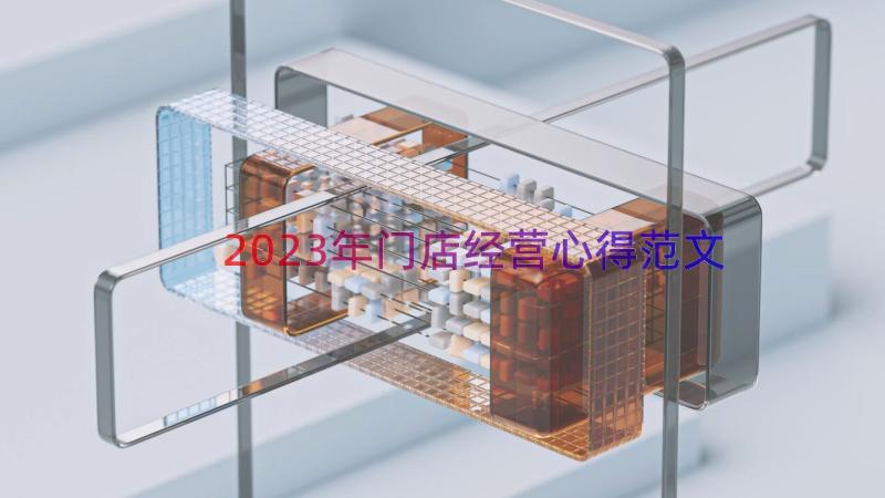 2023年门店经营心得范文（13篇）