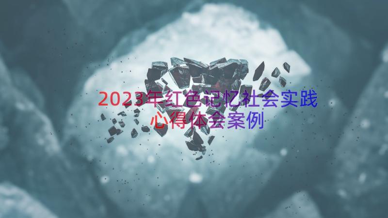 2023年红色记忆社会实践心得体会（案例15篇）