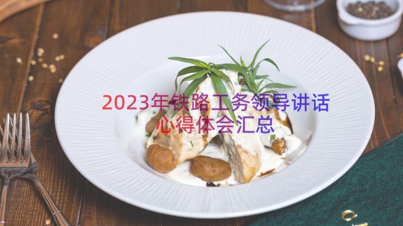 2023年铁路工务领导讲话心得体会（汇总15篇）