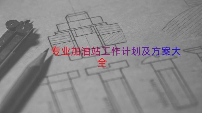 专业加油站工作计划及方案大全（16篇）