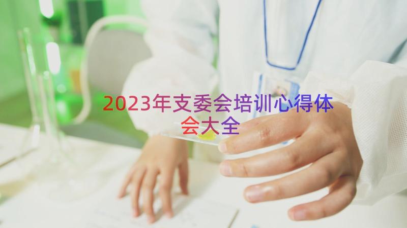 2023年支委会培训心得体会大全（18篇）