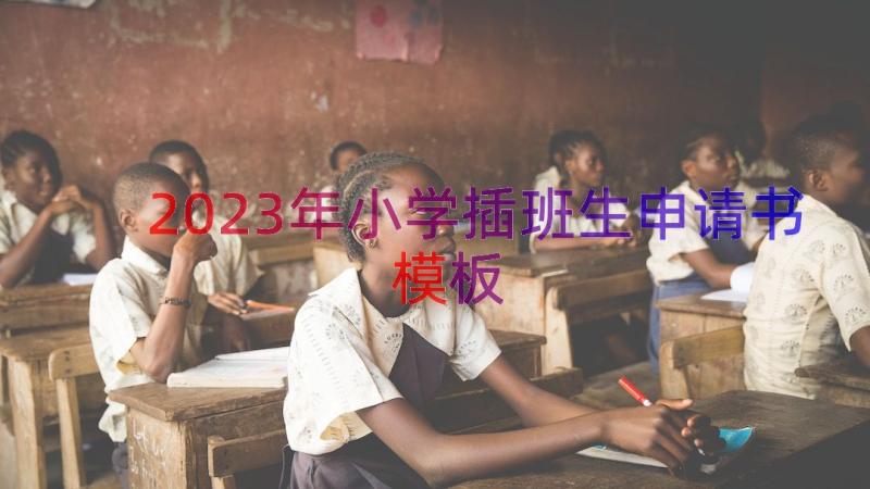 2023年小学插班生申请书（模板22篇）