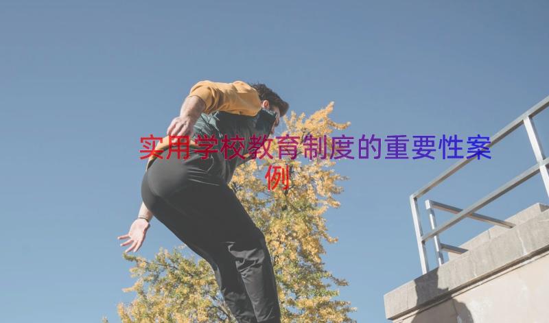 实用学校教育制度的重要性（案例14篇）