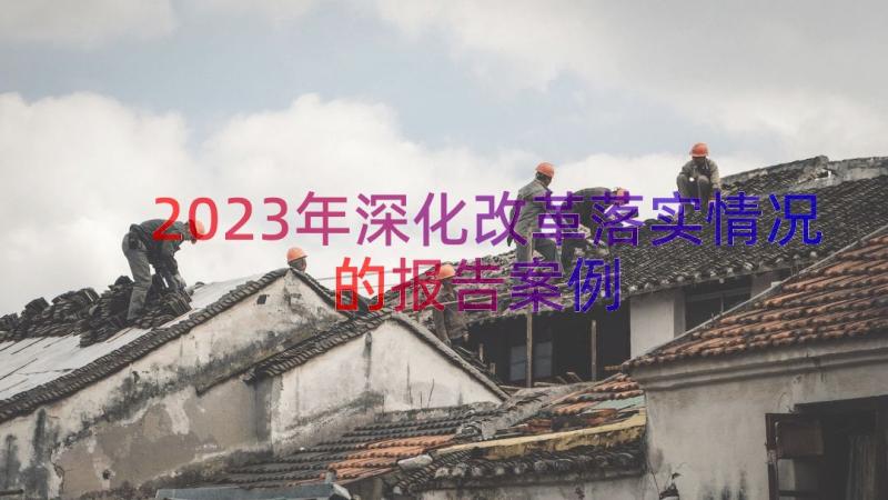 2023年深化改革落实情况的报告（案例14篇）